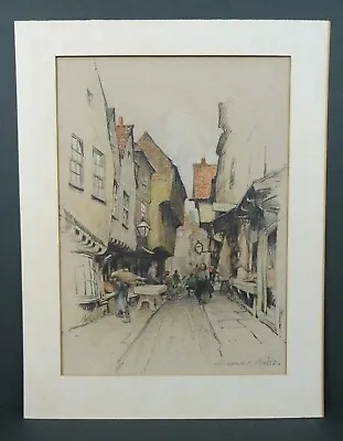 Marjorie C Bates Original Pastel Painting The Shambles York Signed 35 X 45 Cms • £75