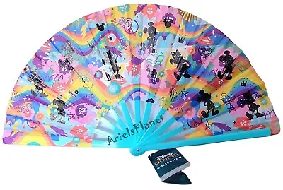 Disney Parks Mickey & Minnie Mouse Rainbow Pride Collection Folding Hand Fan 25  • $22.99