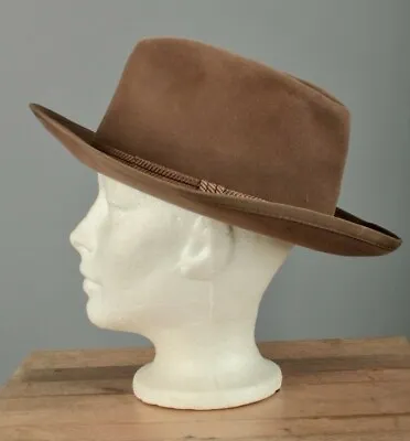 Men's 1940s 1950s Penneys Marathon Fedora Sz 7 1/8 40s 50s Vtg Hat • $229.99