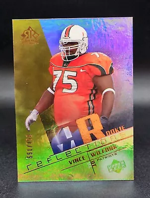 Vince Wilfork 2004 Upper Deck 120 Reflections Gold Rookie /750 Sharp Patriots SP • $29.99