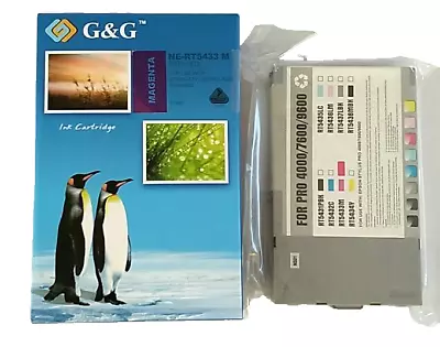 Compatible Stylus Pro 4000 4400 7600 9600 Magenta Ink Cartridge G&G NE-RT5433M • $17