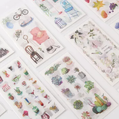 $2.59 • Buy SALE 6PCS Paper Sticker Book Stationery Bullet Journal Japanese Style GIFT Diary