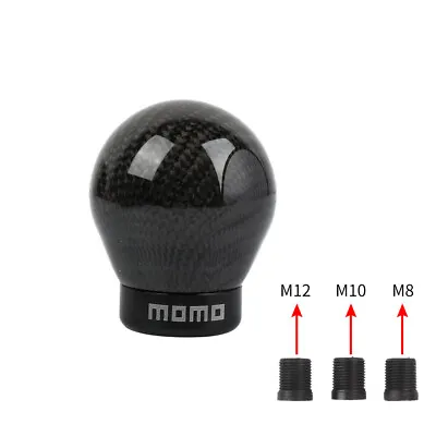MOMO Racing Real Carbon Fiber Black Ball MANUAL Gear Shift Shifter Knob • $21.88