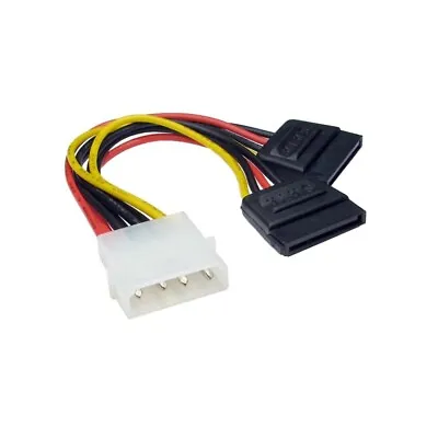 SATA  Splitter Power Cable 0.15m 4 Pin IDE Molex To Dual Y Female HDD Adapter  • £2.59