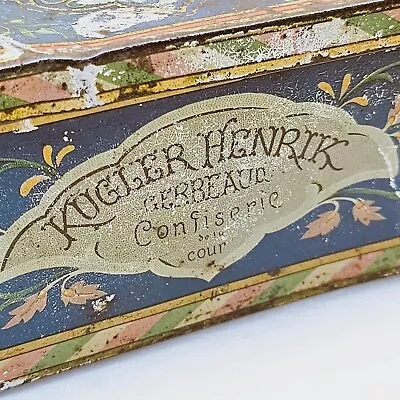 $49.99 • Buy Vintage RARE Gerbeaud Henrik Kugler Budapest 1890's Empty Cake Tin Box Hungary