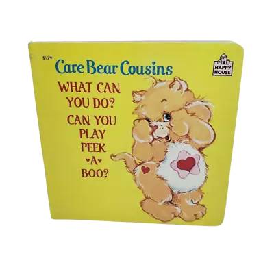 Vintage 1986 Care Bear Cousins Play Peek A Boo Harcover Book Story Happy House • $18