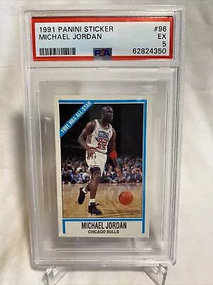 1991 Michael Jordan Panini Made In Italy Sticker #96 PSA EX Chicago Bulls • $0.99