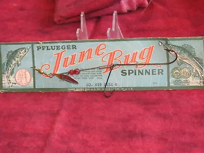 Vintage  On Card Pflueger June Bug Spinner Fishing Lure • $10.99