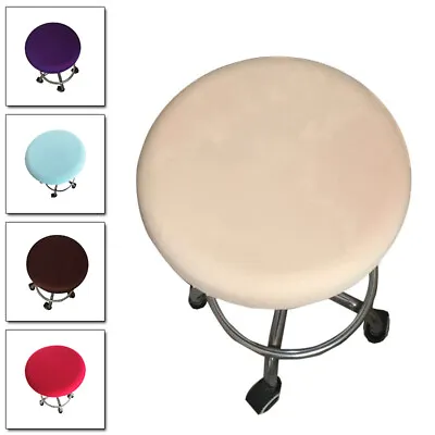 $2.96 • Buy 1x Stretch Round Slipcover Office Chair Bar Stool Seat Cover Slipcovers Decor