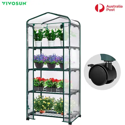 VIVOSUN 4 Tier Mini Greenhouse 50x70x160CM Indoor Outdoor Garden Plant Growing • $79.99