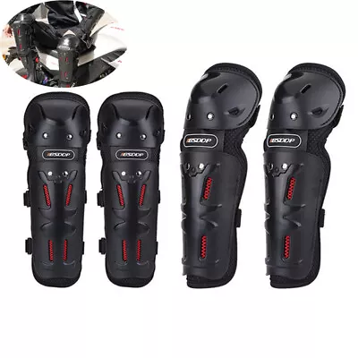 Motorcycle ATV Elbow Arm Leg Knee Shin Armor Guard Shield Cover Protector 4Pcs • $39.92