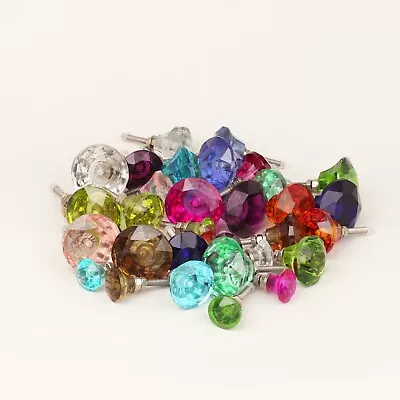 G Decor Coloured Faceted Glass Crystal Door Knobs • £2.49