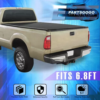 For 99-16 Ford F-250 F-350 Super Duty 6.8' Bed Lock Quad-Fold Soft Tonneau Cover • $223.99