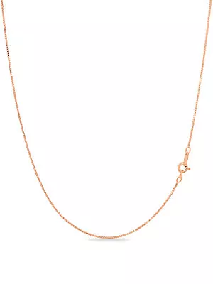 Rose Gold Plated .925 Sterling Silver 1mm Box Chain Necklace 12 - 40 Inches! • $19.79