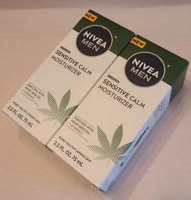 2 Pack NIVEA MEN Sensitive Calm Moisturizer With Hemp Seed Oil & Vitamin E NEW • $14.23