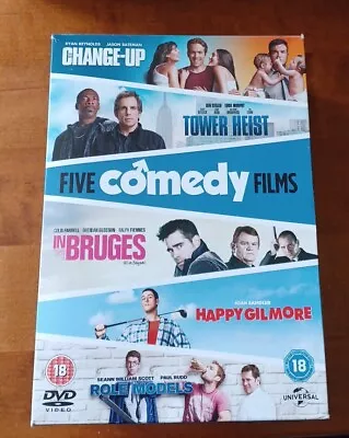 5 Comedy Films Dvd New Unwatched But Not Sealed Change Up Tower Heist In Bruges • £4