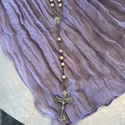Antique Sterling Silver Scottish Agate Rosary • $84.99