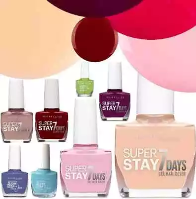 Maybelline - SuperStay 7 Days Gel Nail Polish 10ml - ** Various Shades ** New • £4.99
