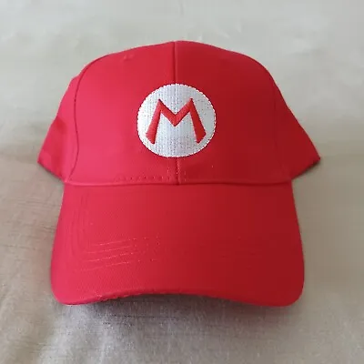 Mario Adult Hat For Super Mario Bros Retro Cosplay Costume • $11.99