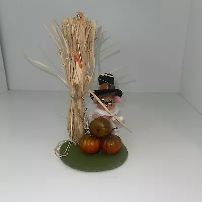2009 Annalee 12  Cornstalk With 3  Pilgrim Mouse Thanksgiving Doll Figure Fall • $9.99
