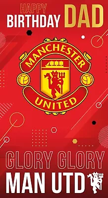 Dad Birthday Card Manchester United Man Utd Card Official Product • £2.80