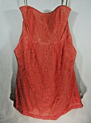 Women's Fossil Size Small Coral Strapless Dress 2 Pockets • $14.93