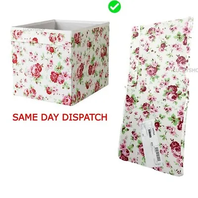 Drona Pink Floral Storage Shelf Folding Organiser Expedite Toy Boxes Chest Tidy • £9.99