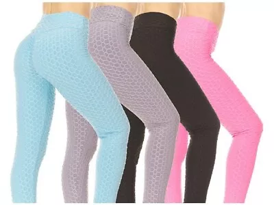 Women's Ruched High-Waist Tummy Control Leggings (3-Pack) • $19.99