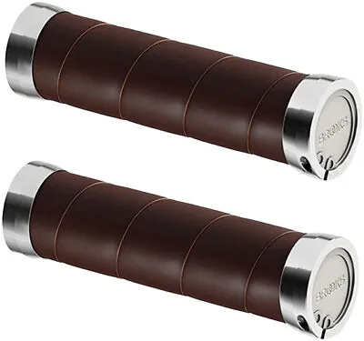 Brooks Slender Leather Grips - Brown 130/130mm • $85