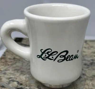 Vintage Restaurant Retro Diner Style LL Bean Coffee Cup Mug Green Print Logo • $16
