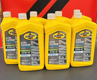 7 Pack Pennzoil 0w-40 Ultra Platinium Carbon Neutral 1 Qt • $85