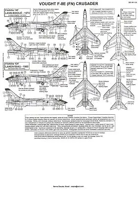 Berna Decals 1/48 VOUGHT F-8E FN CRUSADER French Navy Part 2 • $16.99