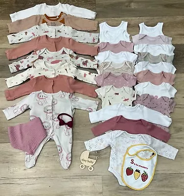 6lbs 2.7kg Tiny Early Small Weight Baby Girls Clothes Bundle READ DESCRIPTION • £22