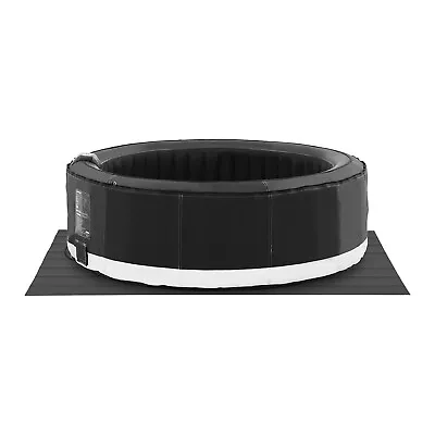 Inflatable Hot Tub Outdoor Inflatable Spa 6 Ppl 1000L 130 Jets Faux Leather • £379