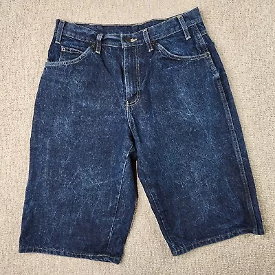 Dickies Men's 32 Cotton Denim Blue Jean Loose Fit Long Shorts ER305NB EUC • $19.97
