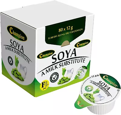 Soya Milk Substitute Portions - 80 VEGAN And Dairy Free. Great British Trading • £12.45