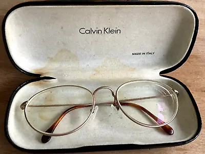 CALVIN KLEIN Model 55018 Vintage 1990s Eyeglasses Glasses Frame In Original Case • £10