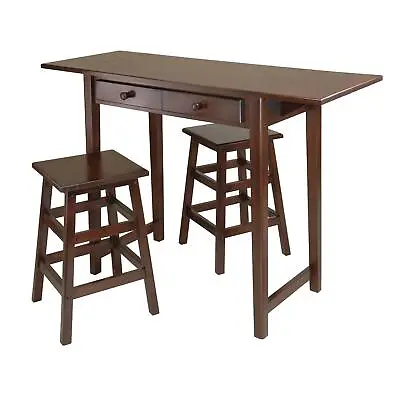 Winsome Mercer Double Drop Leaf Table With 2 Stools • $190.25