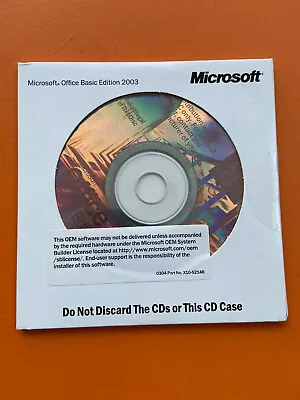 Microsoft Office 2003 Basic Edition With Serial Number NEW • $31.34