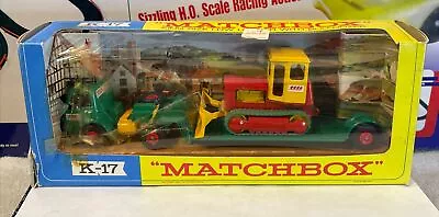 Low Loader With Case Tractor King Size Matchbox Lesney MINT K-8 In Original Box • $199.99