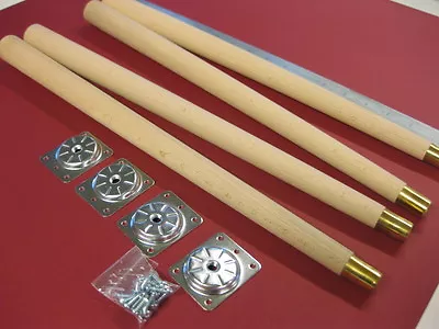 £44.50 • Buy Dansette Vintage Record Player Legs Beech18inch Set Of Four With New Leg Plates