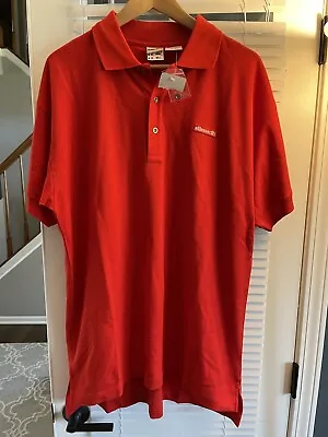 Vintage ELLESSE 90s Polo Shirt Golf Tennis Stripes Logo Mens 7 XL NWT • $39.99