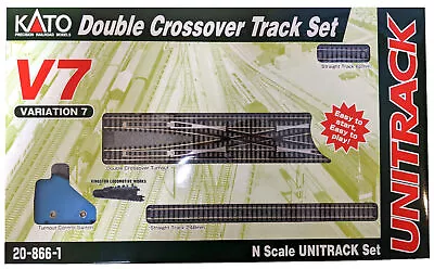 Kato 20-866-1 N Scale V7 UNITRACK Double Crossover Track Set • $67.95
