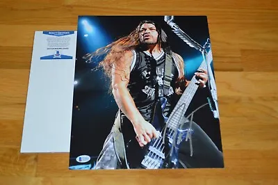 METALLICA ~ Robert Trujillo Autographed 11x14 Color Photo With Beckett COA • $114.94