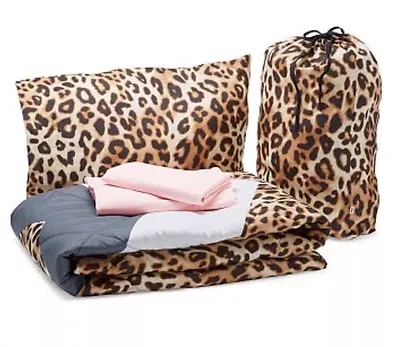 New Victoria's Secret PINK Bed In A Bag Leopard Grey/Pink Size Twin/Twin XL • $299.99