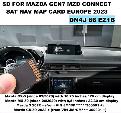 Mazda Cx-5 Mazda 3 -gen7 Mzd Connect Sat Nav Map Sd Card Europe 2023 Dn4j66ez1b • $31.11