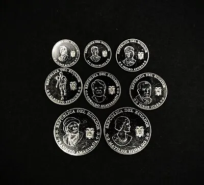 Ecuador NEW 2023 Coins Set; 8 Different Designs:  5 10 25 50 Centavos UNC. • $14.99
