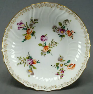 £119.81 • Buy KPM Berlin Hand Painted Floral & Gold Alt Brandenstein 9 3/8 Inch Bowl C. 1900