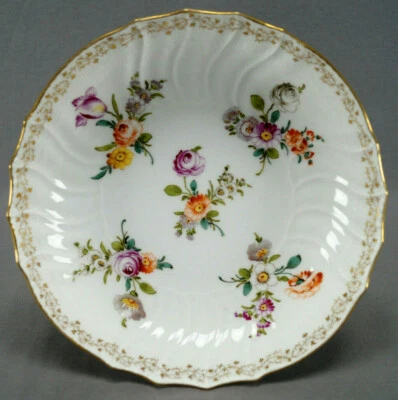 £119.81 • Buy KPM Berlin Hand Painted Floral & Gold Alt Brandenstein 9 3/8 Inch Bowl C. 1900