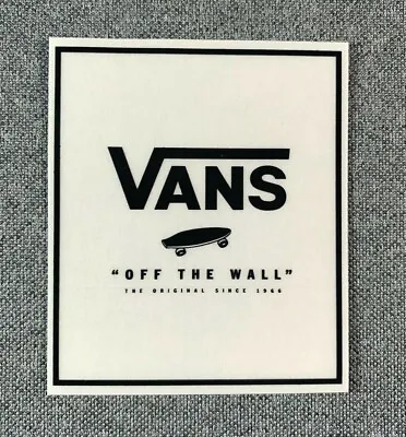 VANS Off The Wall Vans White Square Skateboard Sticker 2.9 • $4.95
